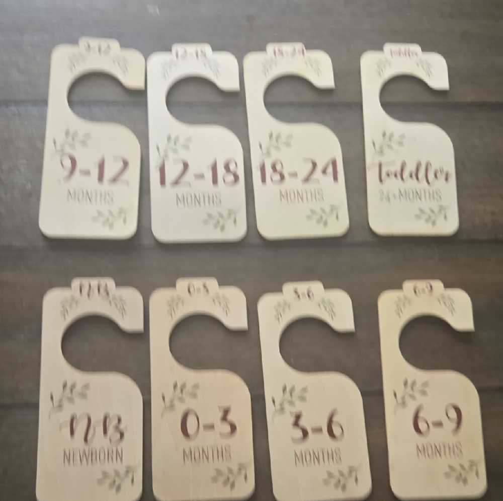 Neutral Beige Nursery Closet Size Hangers - Set of 8